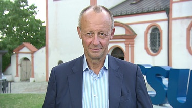 Friedrich Merz, Parteivorsitzender CDU, im Kontrovers-Interview von der CSU-Sommerklausur in Andechs | Bild: BR / Kontrovers