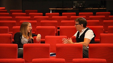 Rabea Rahmig von der Hochschule Hannover und Campus Cinema Moderator Florian Kummert | Bild: BR