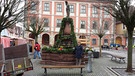 Osterbrunnen am Marktplatz in Neustadt Aisch. | Bild: Erwin Hitz, Neustadt, 13.04.2017
