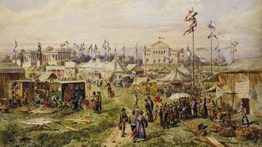 Oktoberfest München, Aquarell von Otto von Ruppert, 1885, Stadtmuseum München | Bild: picture alliance / Artcolor