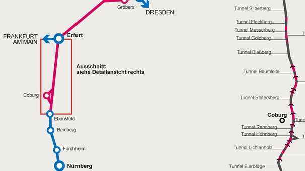 Infografik: Bahntunnel VDE8 Ebensfeld - Erfurt | Bild: BR