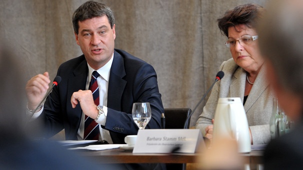Landtagspräsidentin Barbara Stamm und Finanzminister Markus Söder (beide CSU) | Bild: picture-alliance/dpa