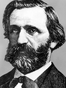 Der italienische Komponist Giuseppe Verdi (1813 bis 1901) in einer ...