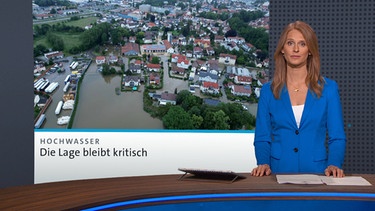 Moderatorin Berenike Beschle im BR24-Studio. | Bild: BR