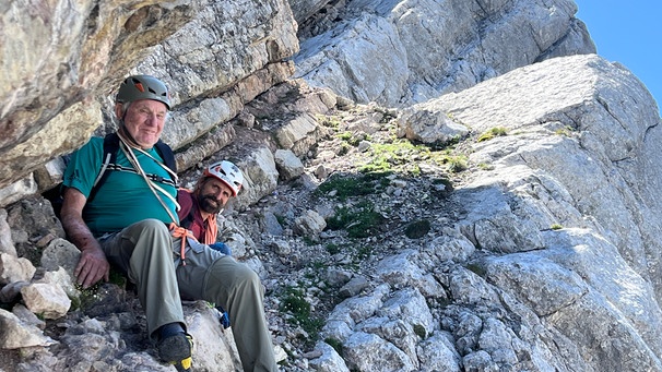 Klettertour mit Thomas Huber senior durch die Alte Westwand am kleinen Watzmann | Bild: BR; Georg Bayerle