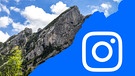 Die Ruchenköpfe in den Bayerischen Alpen im Rotwandgebiet, daneben das Instagram-Icon auf blauem Hintergrund
| Bild: BR/Sylvia Bentele; Montage: BR