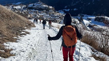 Auf der Via Engiadina in Graubünden | Bild: BR; Frauke Gerbig