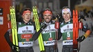 Johannes Rydzek, Julian Schmid und Vinzenz Geiger  | Bild: BR