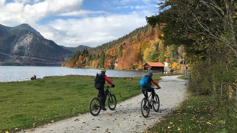 Gibt es etwas Schöneres als einen goldenen Herbsttag in der Natur Bayerns zu verbringen? Im Film werden zwei Mountainbiker am Walchensee und in der angrenzenden Jachenau begleitet. | Bild: BR