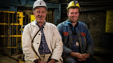 Hans und Anderl Neumayer im Bergwerk Berchtesgaden. | Bild: BR/Niklaus Leuenberger