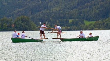 Sportlicher Wettkampf: "Fischerstechen" im Oberland. | Bild: B.O.A. Videofilmkunst/BR
