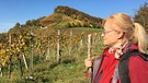 Die Autorin Steffi Illinger bei einer Rast am Stollberg. | Bild: BR/Steffi Illinger