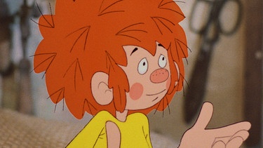 Nach dem großen Krach sind Pumuckl und Meister Eder auseinandergegangen. Doch die beiden sind alleine nicht glücklich. | Bild: BR/Infafilm GmbH/Original-Entwurf "Pumuckl"-Figur: Barbara von Johnson