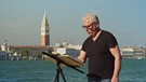 Nicola Tenderini beim Malen vor dem Motiv in Venedig. | Bild: BR