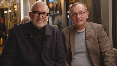 Bernd Siggelkow (Gründer, Kinder- und Jugendhilfswerk "Die Arche e.V.", rechts) zu Gast bei Andreas Bönte in der "nachtlinie". | Bild: BR/Marcus Marschall