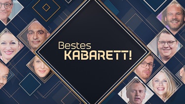 Key Visual/Cover Sendereihenbild mit Typo zu "Bestes Kabarett!". In "Bestes Kabarett!" werden kultige Szenen aus mehr als 20 Jahren bayerischer Kabarettreihen noch einmal gezeigt. | Bild: BR