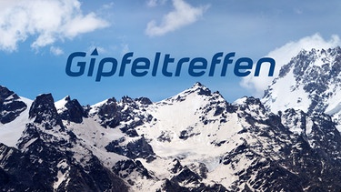 Key Visual/Cover Sendereihenbild mit Typo zu "Gipfeltreffen". Seit 2003 talkt Werner Schmidbauer mit prominenten Gästen hoch oben in den Bergen. | Bild: BR/colourbox.de/Dmitry Rukhlenko/Montage: BR