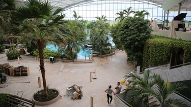 Stillstand in der Therme Erding. | Bild: BR