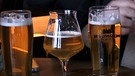 Drei verschiedene Gläser voll Bier | Bild: BR