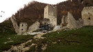 Gerüst steht an der Burgruine Falkenstein | Bild: BR