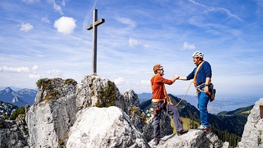 Michi Düchs und Tom Dauer am Blankenstein-Gipfel | Bild: BR/Thomas März