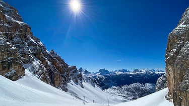 Ski-Abfahrt in steilen Rinnen | Bild: BR