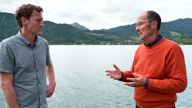 Michi Düchs (l.) und Michael Pause am Tegernsee | Bild: BR