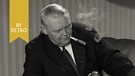 Bundeswirtschaftsminister Ludwig Erhard mit Zigarre im Mundwinkel | Bild: BR Archiv 