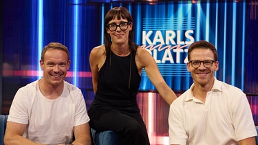 Von links: Felix Loch, Eva Karl Faltermeier und Martin Frank. | Bild: BR/Redseven Entertainment GmbH/Martina Bogdahn