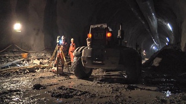 Bauarbeiten im Tunnel | Bild: BR
