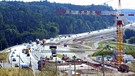 Die Baustelle auf der A6. | Bild: BR