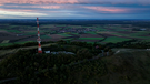 Luftaufnahme vom Hesselberg mit Funkmast, hier haben dritten Reiche Propagandaveranstaltungen stattgefunden. | Bild: BR