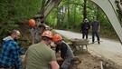 Bauarbeiten bei den Wunsiedler Felsengängen. | Bild: BR