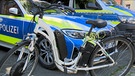 Beschlagnahmtes E-Bike bei der Polizei. | Bild: BR