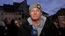 BR-Korrespondent Markus Feulner berichtet von der Anti-Rechts-Demo in Kulmbach. | Bild: BR