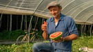 Exotisches Obst aus Bayern - Max bei der Melonenernte  | Bild: BR/André Goerschel