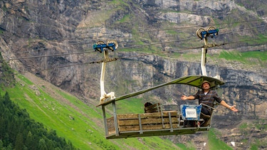 Unterwegs mit Klein-Seilbahnen in der Schweiz: Chiltal Musenalp-Bahn | Bild: BR/André Goerschel