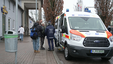 Medmobil am Freisnger Bahnhof | Bild: BR