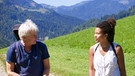 Werner Schmidbauer und Ami Warning auf dem Hocheck (860 m) bei Oberaudorf. | Bild: BR/Werner Schmidbauer
