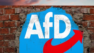 Symbolbild: AfD-Schriftzug auf einer Mauer | Bild: picture alliance / CHROMORANGE | Michael Bihlmayer