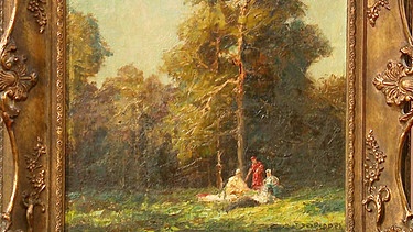 Der deutsche Impressionist Otto Pippel hatte dieses "Picknick" als Hommage an Luft, Licht und Atmosphäre gemalt und nicht als detailgetreue Wiedergabe der sichtbaren Wirklichkeit. Welches Bild eines berühmten französischen Malers stand dafür wohl Pate? Geschätzter Wert: 2.500 bis 3.000 Euro | Bild: BR