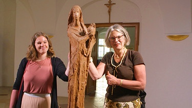 In welcher Kirche befindet sich die große Version dieser getöpferten Maria Immaculata von Franz Staud? | Bild: BR