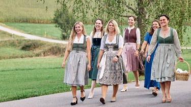 V. l. n. r.: Anna-Maria Stürzer, Magdalena Kaiser, Barbara Friedmann-Merkel, Katharina Förg, Franziska Schömig und Anja Floßmann. | Bild: BR/megaherz GmbH/Philipp Thurmaier