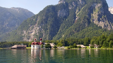 Königssee mit Wallfahrtskapelle St. Bartholomä. | Bild: BR / Brigitte Heiming