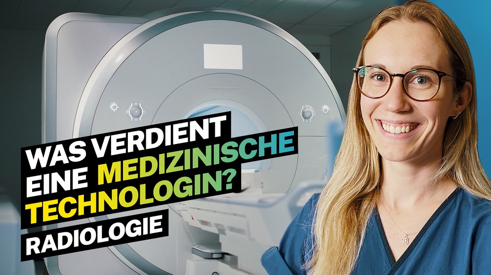 Eine Frau vor einem Computertomographen  | Bild: Hintergrund: colourbox; Montage BR