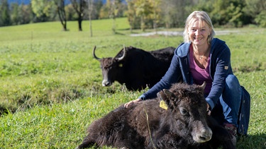 Bei Andrea Meßmer auf dem Fleckhauser Hof in der Jachenau. | Bild: Melanie Grande/WDR/BR