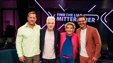 Von links: Stefan Eiben, Michael Mittermeier, Mirja Boes und Martin Frank. | Bild: BR/Constantin Entertainment/Benedikt Müller