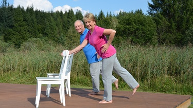 Sepp und Paula Fastner in der Tele-Gym-Staffel Aktiv und beweglich mit 60+ | Bild: BR/PSF Film + Video GmbH