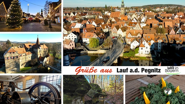 Lauf an der Pegnitz, Postkarte mit Motiven der Stadt | Bild: BR