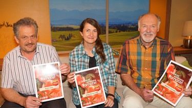 3. Platz: Erich Dietz, 1. Platz: Katja Scharnagl, 2. Platz: Helmut Schott | Bild: BR, Kornelia Ruman